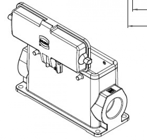 09300240220 | HARTING | Han 24B кожух блочный 2 защёлки