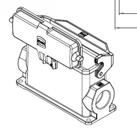 09300240255 Han B Base Surface HC 1 Lever Thermoplas
