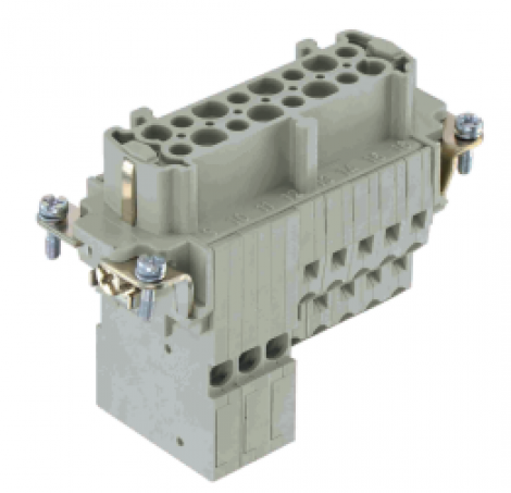 09330162728 | HARTING | Han ES 16 Pos. F Insert Cage Clamp Term