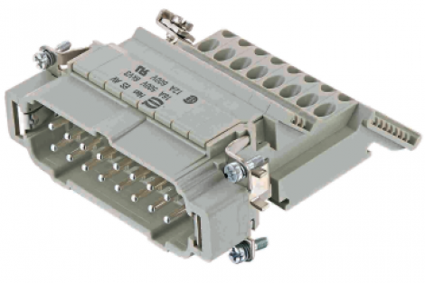 09330164629 | HARTING | Han ES AV Pos. 16 Insert Term. Block lef