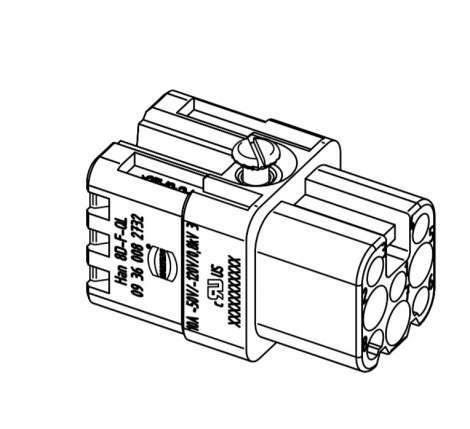 09360082732 | HARTING | Han 8D розетка QL 0,3-1,5mm