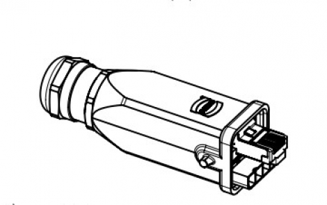 09451151720 Han3A RJ45 Hybrid GL Cat6A plug 8+4p met