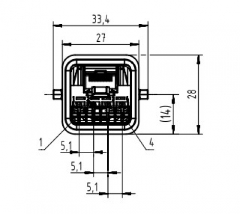 09451151720 Han3A RJ45 Hybrid GL Cat6A plug 8+4p met