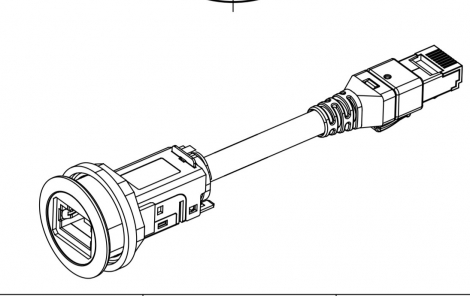 09454521505 | HARTING | har-port RJ45 Cat.6; PFT 0,6m cable