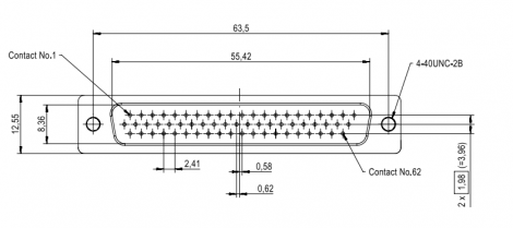 09564615712 | HARTING | D SUB HD MA STR 62P S4_4-40 NUT