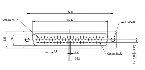 09564617712 | HARTING | D SUB HD MA STR 62P PL3_4-40 NUT
