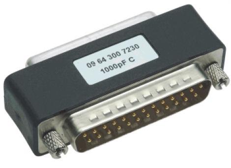 09643007230 | HARTING | M/F DSUB FILTER ADAPTER 25PIN 1000PF
