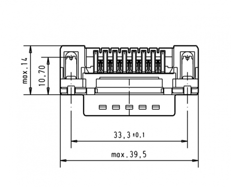 09652666815 Разъем DSUB SV MA SSDP ANG36-254 15P PL2 GCM3HT