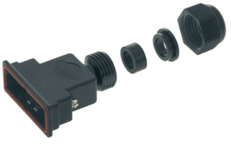 09670090439 | HARTING | D SUB IP 67 Top entry plastic hood 9 p
