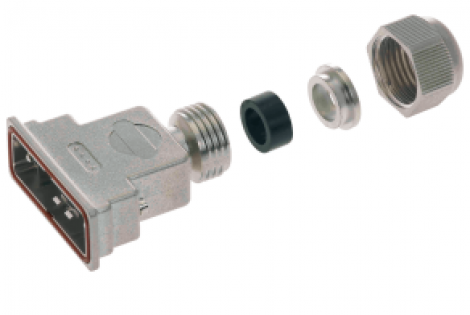 09670150539 | HARTING | DSUB IP 67 Top entry plas.met.hood 15p