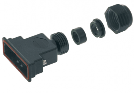 09670370438 | HARTING | D SUB IP 67 Top entry plastic hood 37 p