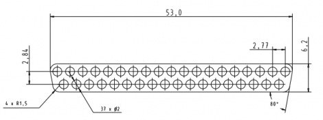09996000201 | HARTING | D SUB INSERT FOR MALE IDC 37 pole