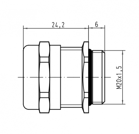 19000005020 | HARTING | Cable gland M20x1,5 / D.8mm
