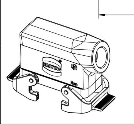 19300161531 | HARTING | Han 16B кожух каб угловой M25