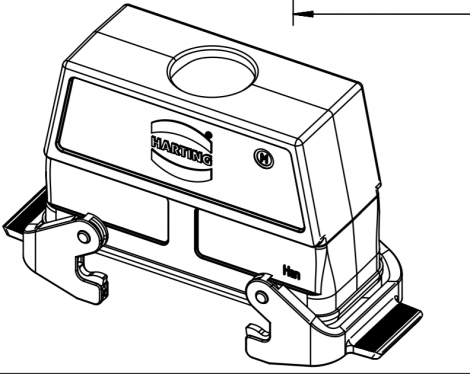 19300240737 Han B кожух кабельный прямой M32