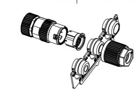 21032812405 розетка Harax M12 L4 F D-code