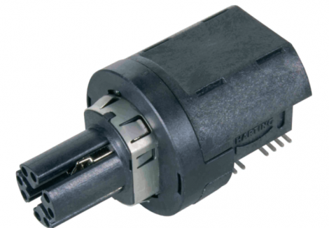 21033814825 | HARTING | M12 transf. 10GBASE-T x ANG w/ PoE+