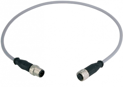 21348485484100 | HARTING | M12 Cable Assembly A-cod st/st m/f 10,0m