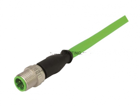 21349200477050 | HARTING | M12 Cable Assembly D-cod st/- m/- 5,0m