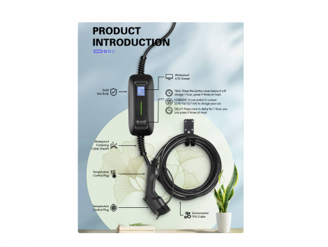 Станция зарядки электромобилей | Besen | Mobile Type 2 Mode 2 16 A 3,6 кВт