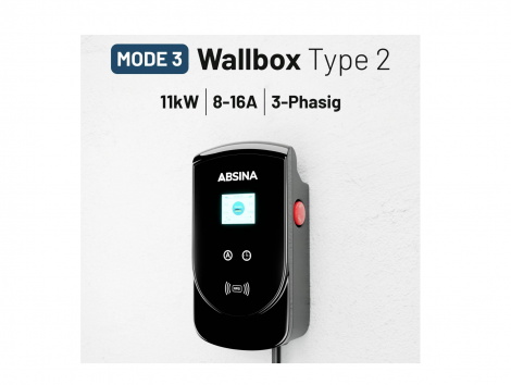 Зарядная станция | Absina | eMobility Type 2 Mode 3 16 A 11 кВт RFID