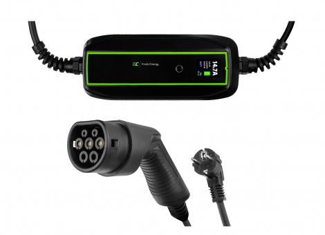 EV PowerCable | Green Cell | Мобильная зарядная станция Тип 2 3,6 кВт