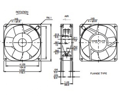 11938FB-B3N-EP-00 | NMB | Вентилятор