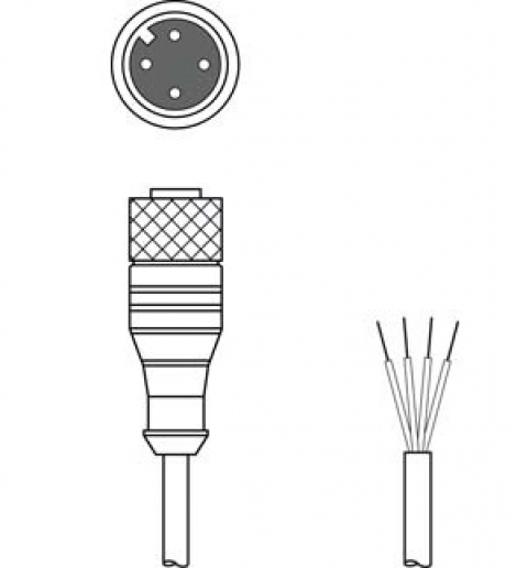 K-D M12A-4P-20m-PVC | Leuze Electronic | Соединительный кабель (арт. 50104753)