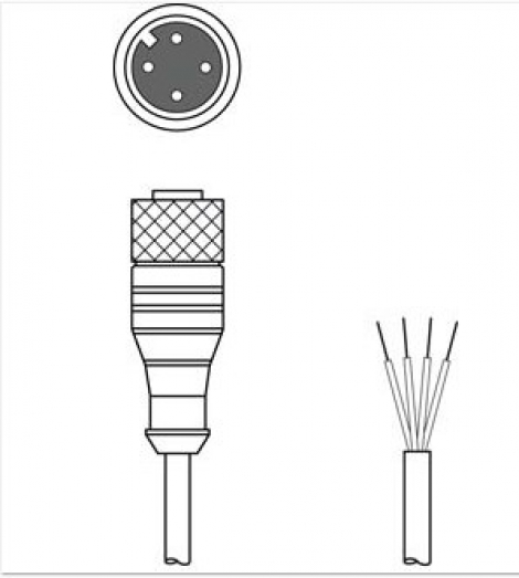 KD U-M12-4A-P1-050 | Leuze Electronic Соединительный кабель (арт. 50130657)