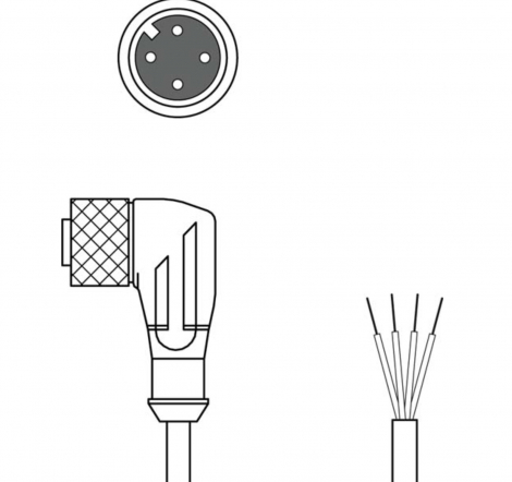 KD U-M12-4W-V1-050 | Leuze Electronic Соединительный кабель (арт. 50130690)