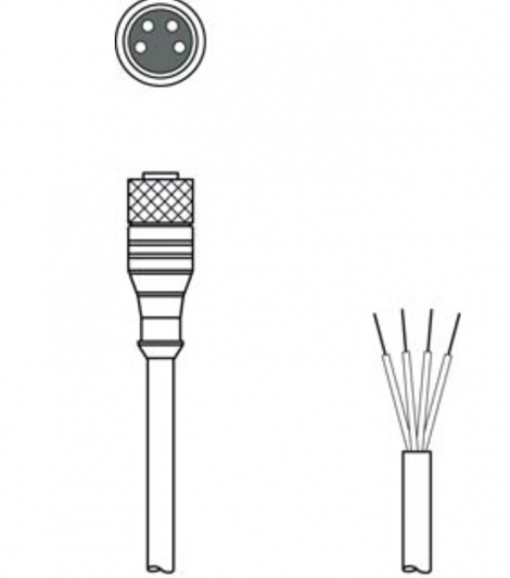 KD U-M8-4A-V1-030 Соединительный кабель