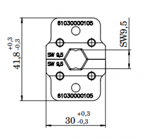61030000105 | HARTING | INDUCOM - вставка кримп 9.5 mm