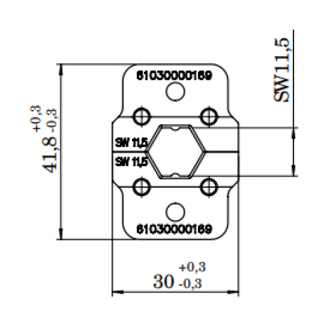 61030000169 | HARTING | INDUCOM - Crimp tool Insert 11.5 mm