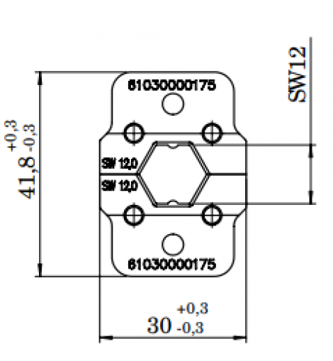 61030000175 | HARTING | INDUCOM - Crimp tool Insert 12.0 mm