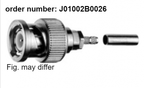 J01002B0026 | Telegartner | Обжим прямой BNC