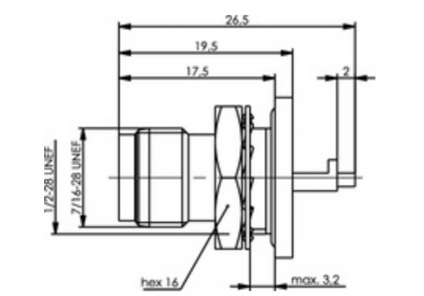 J01011A0071 | Telegartner | Гнездо TNC для печатных плат