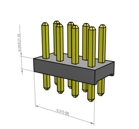 MTMM-104-03-L-D-155 | Samtec | Клеммная колодка
