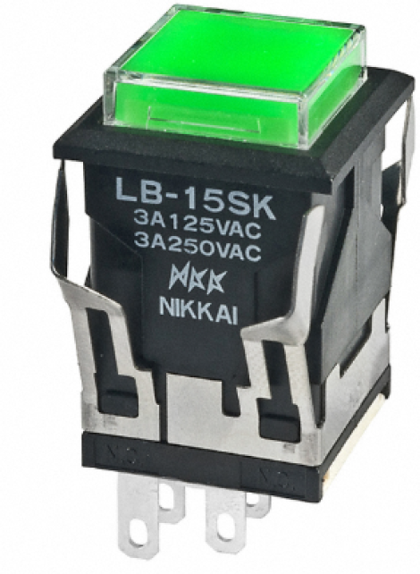 YB15WRKW01-5F24-JF | NKK Switches | Кнопочный переключатель с подсветкой