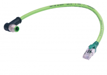 09486883018030 | HARTING | RJ45 - M12 d-code ang AWG22/7 PUR 3.0m