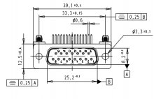 09642247241 | HARTING | 15 way RA Male 3,9k BL_TH