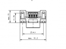 09661566610 DSUB розетка угл 9к 2.54mm PL2