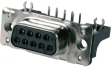 09661566616 | HARTING | розетка D-Sub 9к. угл. нп SMC 4-40