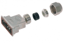 09670090539 | HARTING | DSUB IP 67 Top entry plas.met.hood 9p