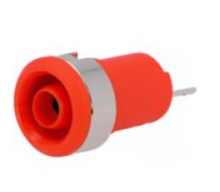 R1-22-R, Гнездо, "банан" 4мм, 10А, 60ВDC, красный, никелированные, -10-80°C | SCI | .