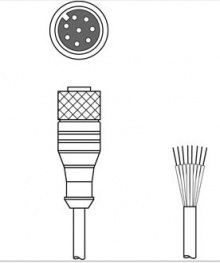 K-D M12A-8P-5m-PUR Соединительный кабель