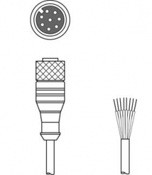 K-D M12A-8P-2m-PUR Соединительный кабель