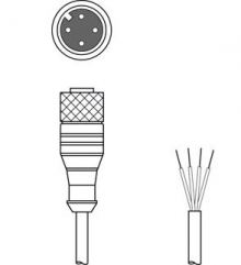 K-D M12A-4P-20m-PVC | Leuze Electronic | Соединительный кабель (арт. 50104753)