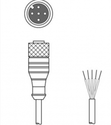 K-D M12A-5P-30m-PVC Соединительный кабель