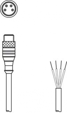 KS U-M8-4A-P1-050 | Leuze Electronic | Соединительный кабель (арт. 50130835)
