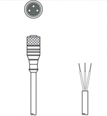 KD U-M8-3A-P1-020 Соединительный кабель